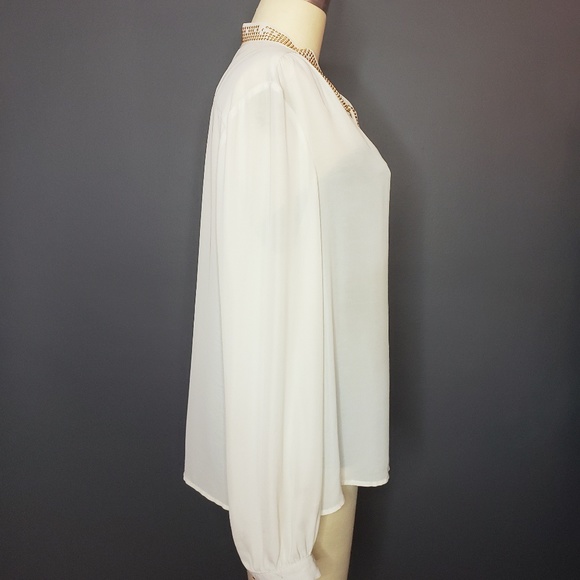 Vince Camuto Studded Tie Front Blouse - Picture 4 of 6